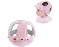 Babyhoofdbescherming, ademende veiligheidshelmbeschermer, peuterbeschermkap voor baby's die leren lopen, roze
