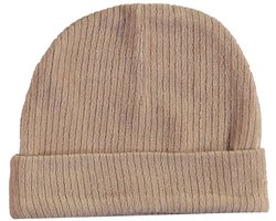 Babylook Velvet Rib Muts - Newborn - Warm Taupe