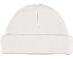 Babymutsje newborn wit baby beanie