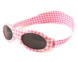 Banz - UV-beschermende zonnebril voor kinderen - Bubzee - Roze geblokt - maat Onesize (2-5yrs)