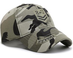 Baseballcap - Heren - Camouflage - Sport - Verstelbaar - Ademend - Zonneklep - Leger - Groen - 48 cm - Baseball - Caps - Hoed - Casual - Allecta