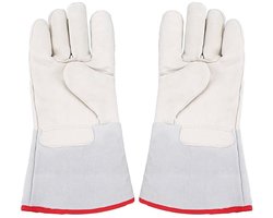 Beschermende handschoenen voor vloeibare stikstof, rundleer, lage temperatuurbestendigheid, 36 cm