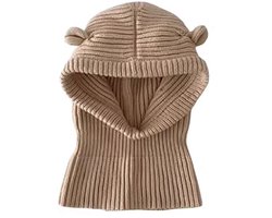 Bivakmuts kind - Baby muts - Muts - Bivakmuts - Schattige muts - Acryl - Beige