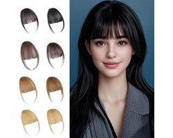 Clip-in-franjes voor dames, dunne franjes met slapen, natuurlijk ogende clip-in-positie