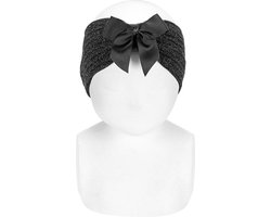 Cóndor Hoofdband/Haarband Lurex Glitter Met Grosgrain Strik | 50.009.391| Zwart | 0-12 mnd | maat XXS | 41-44cm