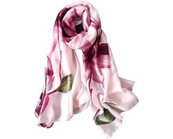 Cosensi - Zijden dames sjaal | Lange halsdoek | Stijlvolle grote shawl