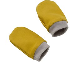 Cottonbaby krabwantjes - uni okergeel - rekbaar - newborn