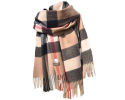 Damen Schal - Winter Sjaal - Kariert Quadratisch Winterschal Warm - 1 - Voor Volwassenen Khaki