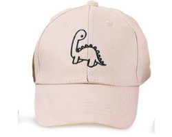 Dinosaurus pet 1-2 jaar - beige - Zomer accessoire - voor op het strand of onderweg - Stoere jongenspet