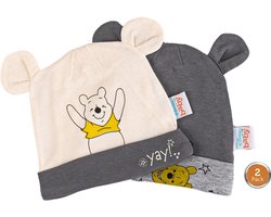 Disney Winnie de Poeh babymuts 2-delig set 62/68 cm