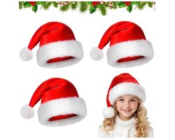 Een set van 3 kinderkerstmutsen, babykerstmutsen, kerstmutsen, kinderkerstmutsen, kinderkerstmutsen, kinderkerstmutsen, decoratieve kerstmutsen, kerstfeestmutsen.