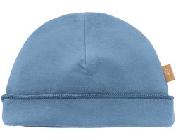 Fresk Baby muts – 6-12M – Kraamcadeau – Hoofdomtrek 45/48 cm - Biologisch Katoen – Blauw – Dino Blue