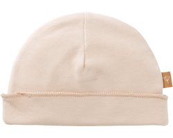 Fresk Baby muts – Newborn – Kraamcadeau – Hoofdomtrek 41.5/43 cm - Biologisch Katoen – Beige – Oatmeal
