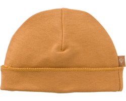 Fresk Baby muts – Newborn – Kraamcadeau – Hoofdomtrek 41.5/43 cm - Biologisch Katoen – Geel – Spruce Yellow