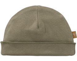 Fresk Baby muts – Newborn – Kraamcadeau – Hoofdomtrek 41.5/43 cm - Biologisch Katoen – Groen – Olive