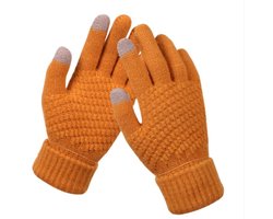 Gebreide handschoenen - touchscreen - one size - warme winter favoriet - Oker