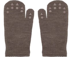 GoBabyGo Merino Wollen Grip Wanten Brown Melange 0-3 Jaar