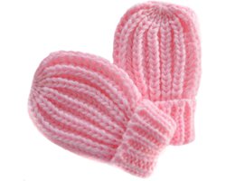 Grofgebreide Winter wantjes (0-12 maanden) - Meisjes Wanten BM02-P