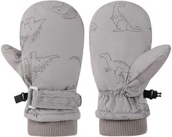 Handschoenen - Handschoenen winter - Handschoenen kind -Sneeuw handschoenen peuters - Waterdichte Winterhandschoenen -Winterhandschoenen kinderen - Skihandschoenen jongens meisjes -Waterdicht - M ( 4 - 5 jaar) - grijs