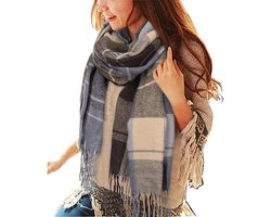 heekpek Dames geruit oversized kasjmier sjaal lange zachte wraps dames geruit oversized sjaal lange sjaal voor herfst en winter