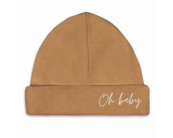Hip&Mama - baby muts - "Oh baby" - zandkleurig - beige