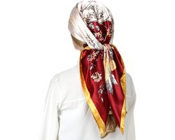 hoofddoek, zijden satijnen dames slaap haarsjaal. Suqare designer bandana sjaal voor haar wikkeling 's nachts. 90 cm, L