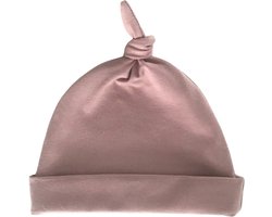 Huisje 4 baby muts newborn kleding dusty pink kraamcadeau