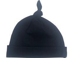 Huisje 4 baby muts newborn kleding zwart unisex kraamcadeau