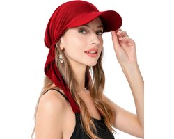 Jhubers Goods - Dames Hoofddeksels - Zonneklep - Universele Maat - Hoeden - Zomer - Geschikt voor Chemo - Zwart - Bescherming tegen Zonnestraling - Dames chemo Headwear Brim Visor Hat Beanie-muts.