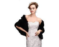 JHubers Goods - Vrouwen Bruid Bruiloft Faux Fur Sjaal Wrap - Stijlvolle Bruidsaccessoire voor Dames