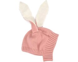 Jumada's Mutsje met Konijnenoren voor Baby - Kindermuts - Bunny Muts - Roze