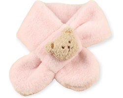 Kinder Sjaal - Baby - Beertje - Pluche - Roze - 70cm - Winter - Kind - Meisje - Warm - Gevoerd - Kindersjaal