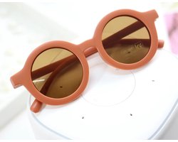 Kinder Zonnebril - Bril - Kind - Baby | Bruin - Terra - Cognac  | Vanaf 2 jaar - 6 jaar | UV beschermend - Opklapbaar | Kinderzonnebril – Zonnebrillen | DH Collection