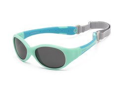 KOOLSUN - Flex - Baby Zonnebril - Splash - 0-3 jaar - UV400 Categorie 3 + Kunstleder Softcase met Knijpsluiting en Microfiber Zakje