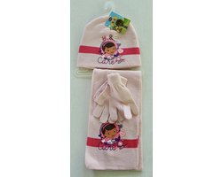 Lichtroze winterse set van de Speelgoeddokter, 52 cm