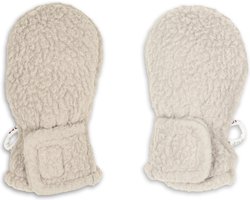 Lodger - Baby wanten teddy 0-12 maanden - Fleece gevoerd - Creme - Klittenband
