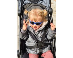 Melleson Eyewear - Kinderzonnebril Noah met band 0 - 1 jaar - maat S - aqua - Zonder brillenkoker