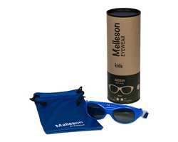 Melleson Eyewear - Kinderzonnebril Noah met band 0 - 1 jaar - maat S - blauw - Zonder brillenkoker