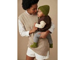 Merinowol Gebreide Baby Muts - Pickle 50/56