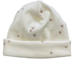 [Mini Dutch] [Hartjes] [Muts] [Creme] [Maat 50]