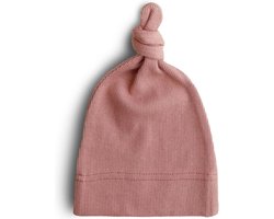 Mushie - Geboorte Muts - Baby Beanie Ribbed - Babymutsjes - Cedar