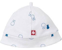 Nijntje baby mutsje wit/blauw, maat 0-2 maand