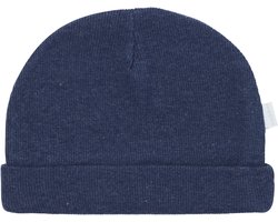 Noppies U Hat Rib Nevel Unisex Muts Maat 3M-6M - Navy Melange