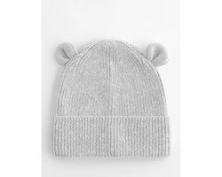 Organic Baby Bear Beanie - Cloud Grey - 12-24 MTHS