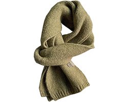 Oude titel: "Lange sjaal voor dames en heren - zacht en warm - gebreid - groen" Nieuwe titel: Allecto - Sjaal - Dames Heren - Zacht Warm Gebreid - Groen - Winter - Uniseks Grote Vintage Zachte Verdikte Wollen Avocado-Groen