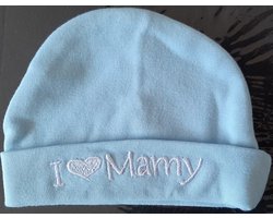 Petit villain muts - I love Mamy - Blauw