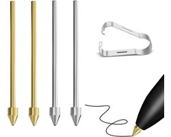 Punten/penpunten, compatibel met Samsung Galaxy Tab S10/S9/S8/S7/S6, Note S22/S23/S24 Ultra S Pen, nauwkeurige bediening, voor Remarkable 2 EMR-pen, 4 stuks (2 titanium + 2 koper)