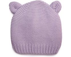 Sarlini - Baby Muts Lila met Oortjes - 0 tot 6 mnd