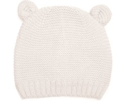 Sarlini - Baby Muts Off White met Oortjes - 6 tot 12 maanden - Binnenkant Muts Fleece