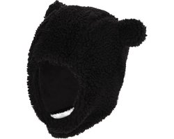 Sarlini - Baby muts winter - Teddy Wol - 6/12 M - Donker Grijs